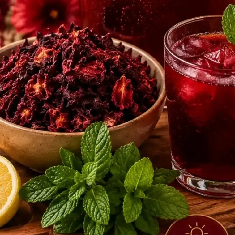 Fleur d'hibiscus séchée